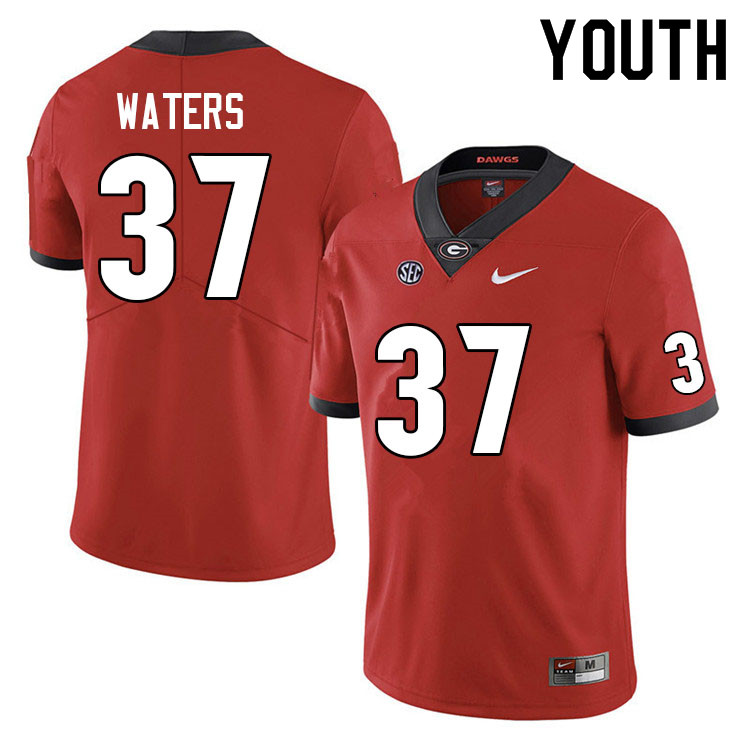 Georgia Bulldogs Youth Woody Waters #37 Red Anniversary Stitched College UGA Football Jersey 23CZ013QC